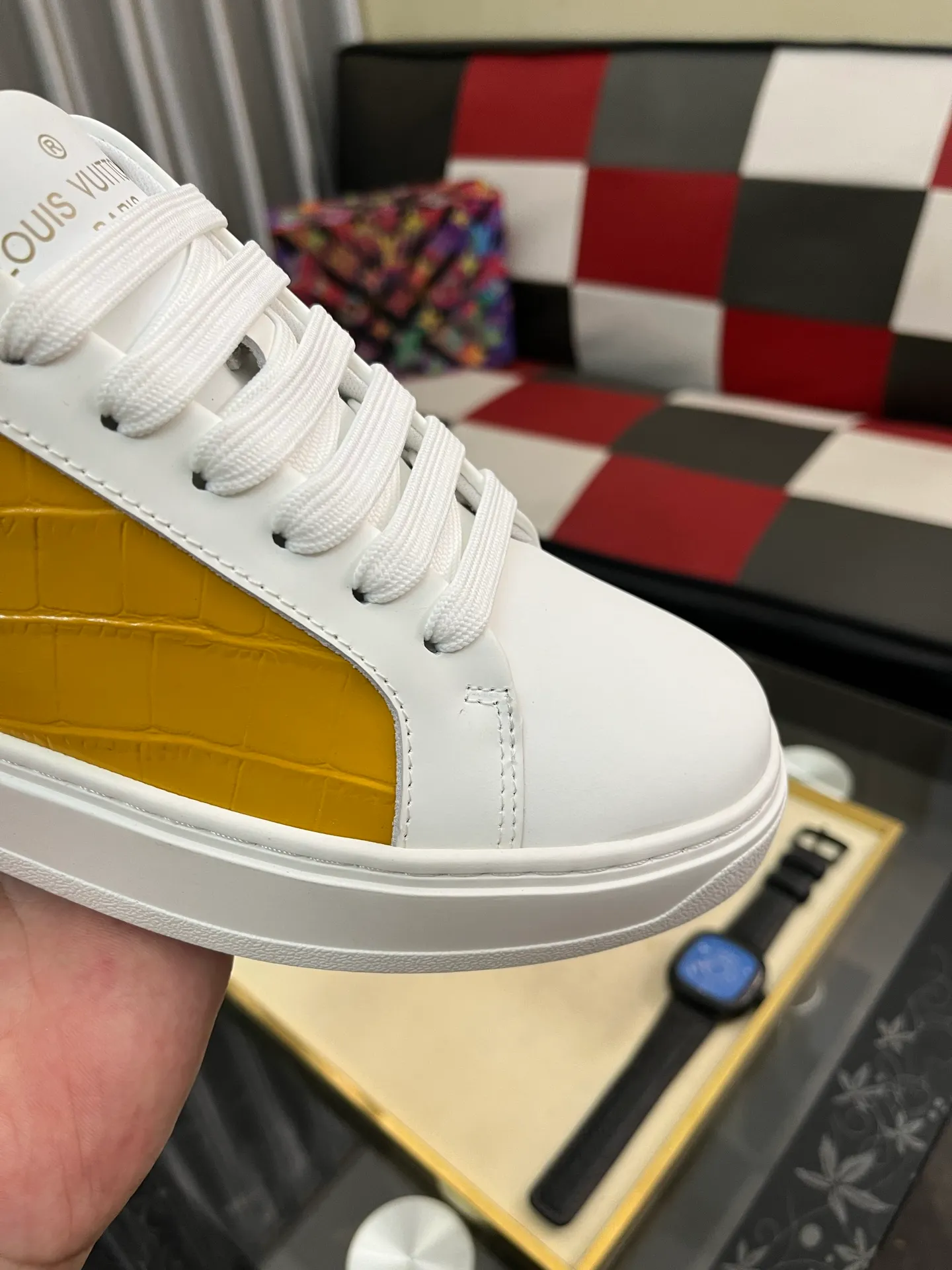 Men's shoes 💰520⌚️⌚️LV Louis Vuitton. The latest fashionable casual shoes are popular in physical stores. New spring and summer comfortable imported custom original cowhide, unique jacquard fabric element design. With sheepskin lining, Lv original bottom, [sun][sun] high-end packaging and high quality💪Details determine the quality, you can enter and leave the counter at will, welcome to compare🇮🇹Number of sizes 38-445️⃣Color options available